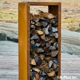 コールテン鋼 薪ラック おしゃれ 大型 Patina ウッドラックスリムW600 H1500mm アンティーク 経年美 A-PLUS 屋外 ログラック 薪ストッカー 薪棚 薪置き場 暖炉 薪ストーブ キャンプ 北欧 モダン ガーデニング 庭 パティナ