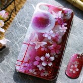 【全機種対応】スマホケース『雨』名入れ 送料無料 和柄 和風 桜 職人 伝統工芸 ハンドメイド ハードケース 手帳型 iPhone 17 Xperia AQUOS Android 各機種対応