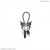 サンリオキャラクターズ マスコット付き マルチ充電ケーブル クロミ SANG-507KU iPhone Android Type-C microUSB Lightning 3in1 急速充電 データ転送 携帯用キーホルダー キャラクターグッズ サンリオ正規ライセンス品
