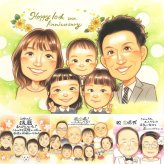 結婚10周年のプレゼントに、ありがとうの気持ちが、まっすぐ届く贈り物です。ラッピング対応で、贈り物として渡しやすい似顔絵です。 似顔絵 結婚10周年 プレゼント 手描き 名入れ ギフト 贈り物 結婚10周年 銀婚式 結婚記念日 大人数 家族 両親 夫婦 名入れ 下書き確認 修正無料 一生もの かわいい 親孝行 喜ばれる 感謝 親孝行 結婚10周年 記念日 周年 ホワイトデー サプライズ 古希祝い