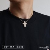 クロスネックレス パヴェ ストーン ペンダントネックレス ゴールドネックレス ベネチアンチェーン 細身 厚みあり ハワイアン柄 キラキラ ラグジュアリー 高級感 ショート 男女兼用 レディース 女性