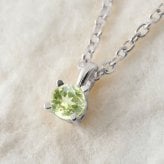 ペリドット ネックレス シルバー925 ネックレス 8月誕生石 一粒 銀 チェーン 長さ選べる 40cm 45cm 50cm ギフトラッピング可能 シンプル 華奢 上品 ミリオンベル 彼女 妻 女性 レディース 誕生日 プレゼント ハロウィン 【品番：CG-SP-29051SV-8】