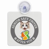 カーサイン 高齢者マーク SENIOR SAFE DRIVER ラグドール 車内用 吸盤タイプ 収れん火災防止タイプ 肉球 日本製 車 ステッカー