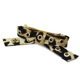 ガニー GANNI ヘアアクセサリー リボン バレッタ A6656-943 Eyelet Bow Barrette レディース レオパード 海外正規品