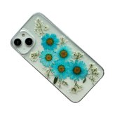 【ほぼ全機種対応スマホケース❁】押し花スマホケース NO.514（スカイブルー）（着日指定不可） 押し花＆レジン iPhone/Xperia/AQUOS/Galaxy他