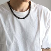 純チタン製 軽い ダブル喜平チェーンネックレス 喜平ネックレス 6面カット チタンネックレス ブラック アンティークシルバー つや消し マット 50cm 60cm メンズ 男性 金属アレルギー対応