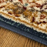 ラグ カーペット 玄関 屋内 屋外 輸 入 ネカル アイボリー 約50×80cm 長方形 民族調 エスニック モダン シンプル オールシーズン 丈夫 50×80cm ルカス ブルー 新生活
