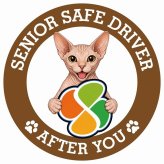カーサイン 高齢者マーク SENIOR SAFE DRIVER スフィンクス ステッカー シール 直径13cm 肉球 日本製 車