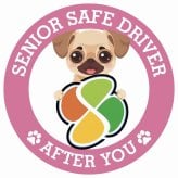 カーサイン 高齢者マーク SENIOR SAFE DRIVER チワパグ ステッカー シール 直径13cm 肉球 日本製 車