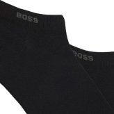 ヒューゴ・ボス HUGO BOSS ソックス アンクル丈 2足組 セット ロゴ コットン混紡 ストレッチ ギフト 靴下 50469849 001 メンズ ブラック