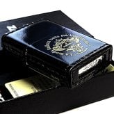 ZIPPO ライター オロビアンコ 限定30個生産 30周年記念 ジッポ 本革巻き ブラック ブランド 牛革 Orobinco レザー 皮 ロゴ かっこいい イタリア 黒 ミラノ プレゼント ギフト
