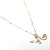 イニシャル ネックレス K18 ゴールド ダイヤモンド 0.01ct ダイヤネックレス ペンダント レディース ジュエリー アクセサリー 18金 アルファベット N プレゼント ギフト 記念日 誕生日