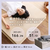 折りたたみ マットレス ダブル 【RUMA-ルーマ-】 三つ折り 高反発 ウレタン 10cm厚 日本製 国産 高反発マットレス 敷き布団 敷布団 ベッドマットレス 折り畳み 3つ折り シンプル