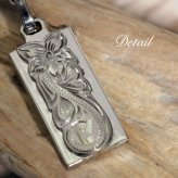 金属アレルギー対応 ペンダントトップ ハワイアンジュエリー 純チタン ペンダントトップ 刻印無料 誕生石 ダブルプレート Sサイズ　チェーン別売りステンレスより軽く肌に優しい メンズ レディース プレゼント 敬老の日 【品番：TIP310】