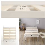 ベッド 寝具 折りたたみパイプすのこ シングル すのこ 2つ折り キャスター付き スチール製 通気性 床板 メッシュ シンプル 耐荷重100kg コンパクト 下収納