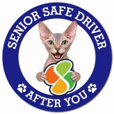 カーサイン 高齢者マーク SENIOR SAFE DRIVER ドンスコイ マグネット 強力 直径13cm 肉球 日本製 車 ステッカー