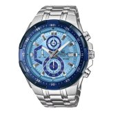 カシオ エディフィス 腕時計 メンズ ブルー シルバー クロノグラフ CASIO EDIFICE 海外モデル 100m防水 大きめ ステンレス メタル スポーツ 車 モータースポーツ おしゃれ プレゼント ギフト 成人 卒業 入学