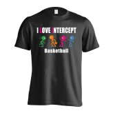 バスケ Tシャツ 半袖 メンズ ウェア レディース 練習着 ジュニア ドライ おもしろ tシャツ 速乾 名入れ スポーツ 女子 男子 チーム おしゃれ 文字入れ 「I LOVE INTERCEPT」 アートワークスコウベ 【送料無料】