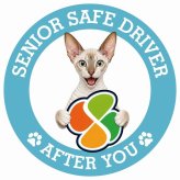 カーサイン 高齢者マーク SENIOR SAFE DRIVER コーニッシュレックス ステッカー シール 直径13cm 肉球 日本製 車