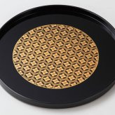 亀甲小紋　8.3丸盆 インテリア 漆器 盆 カタログギフト 景品 粗品