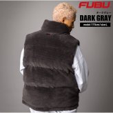 FUBU フブ 中綿ベスト メンズ フェイクファー パファー ダブルジップ エコダウン アウター ストリート あったか 防寒 保温 ヒップホップ ダンス オーバーサイズ ビッグシルエット 秋冬 M L XL XXL 大きいサイズ レディース fam-62306 2026FW karlas