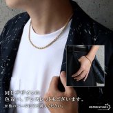 チタン 幅4mm 喜平ネックレス シルバー メンズ 細身 チェーン きへい シンプル アクセサリー 落ち着いた色味 大人 カジュアル モード ベーシック 重ね着け 首元 スマート すっきり クール コーディネート 金属アレルギー対応