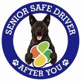 カーサイン 高齢者マーク SENIOR SAFE DRIVER 甲斐犬 ステッカー シール 直径13cm 肉球 日本製 車