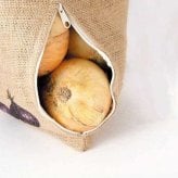 ベジバッグ オニオン 野菜保存袋 ベジタブルバッグ ジュート 麻袋 野菜ストッカー おしゃれ キッチン収納 根菜 保存袋 通気性 遮光性 ファスナー付き 大容量 キッチン雑貨 インテリア