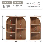 半円サイドテーブル halfle ONST0418 コンソールテーブル 幅40cm 奥行21.5cm 高さ45.5cm サイドテーブル 半円型 壁付け 省スペース 高さ45cm おしゃれ 北欧 韓国インテリア 丸み 木目調 コンパクト ベッドサイド ソフ 新築祝い