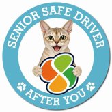 カーサイン 高齢者マーク SENIOR SAFE DRIVER シンガプーラ マグネット 強力 直径13cm 肉球 日本製 車 ステッカー