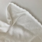 名入れ　コットン　ブランケット(ミルク）|オーガニック糸使用　"柔らな肌ざわり"　綿100 通年用　3営業日発送