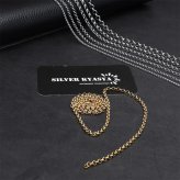 ゴールド ロールチェーンネックレス ステンレスチェーン 金 gold Roll Chain 幅 長さ 太め 細め 切れにくい 錆びにくい 剥がれにくい チェーンの種類 父の日