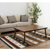 テーブル フラットヒーターコタツ こたつ 長方形 フラットヒーター 105×75 コタツ 薄型 ロー センター ウォルナット 省エネ 遠赤外線 カーボンヒーター 暖房器具 家具調こたつ カジュアル