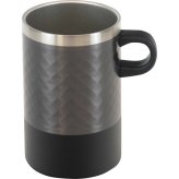 【直送】フォルテック 取っ手付缶ホルダー 350ml用 [26-0212-130] RH-1769 保冷缶ホルダー コップ タンブラー 保温 保冷 2WAY ステンレス製 真空断熱 ダイヤ模様 結露しない アウトドア キャンプ ギフト プレゼント お祝い 内祝い