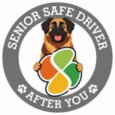 カーサイン 高齢者マーク SENIOR SAFE DRIVER レオンベルガー ステッカー シール 直径13cm 肉球 日本製 車
