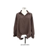 スキッパーシャツ 通販 スキッパーブラウス レディース 長袖シャツ オーバーサイズ 深Vネック プルオーバー オフィスカジュアル ゆったり 無地トップス 韓国ファッション 大人カジュアル 通勤 通学 きれいめ 春服秋服 襟付き