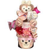 おむつケーキ 出産祝い ディズニー シェリーメイ ハンドパペット 2段 女の子 人気 赤ちゃん 熨斗 メッセージカード ギフトセット 誕生日プレゼント ハーフバースデー ベビーシャワー オムツケーキ パンパース ギフト包装 送料無料 duf2101