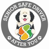 カーサイン 高齢者マーク SENIOR SAFE DRIVER オールドイングリッシュシープドッグ ステッカー シール 直径13cm 肉球 日本製 車