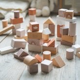 知育玩具 2歳から 木製 積み木 ウドゥンブロックス 50ピース 3色展開 おもちゃ 出産祝い 誕生日プレゼント 男の子 女の子 レーベルレーベル