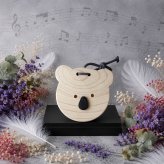国産ヒノキのコアラのカスタネット｜選べるゴム色5色｜木製楽器・子どもへの贈り物｜群馬交響楽団様使用