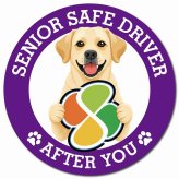 カーサイン 高齢者マーク SENIOR SAFE DRIVER ラブラドールレトリバー マグネット 強力 直径13cm 肉球 日本製 車 ステッカー