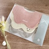 スタイ 名前入り 【3枚セット（お名前入りスタイ2枚 ＆ スマイルマーク入りスタイ1枚） 】ギフト 出産祝い ガーゼスタイ おしゃれ 名入れ 雲 雲形 もくもく 内祝い ベビーギフト 出産祝いギフト ビブ スタイセット 綿100％ コットン よだれかけ ベビースタイ お食事エプロン 赤ちゃん シンプル カラフル かわいい