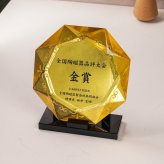 クリスタル 金箔加工楯 DPH-19大 DPH-19中 DPH-19小  