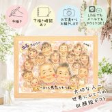 卒寿 ギフト 似顔絵 プレゼント 手描き 贈り物 名入れ 卒寿 長寿 長寿祝い 誕生日 90歳 大人数 家族 お母さん お父さん 両親 名入れ 下書き確認 修正無料 そっくり かわいい サプライズ 喜ばれる 90歳 思い出 長寿祝い ホワイトデー カラフル 初任給 古希祝い 色紙 お祝い返し 披露宴 喜寿祝い 卒寿祝い 同窓会 快気祝い キレイ イラスト オリジナル