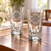 卒業 退職 名入れ ペアギフト SXX Baccarat バカラ ベルーガ ハイボールグラス 35cl 2点セット リボン・ショッパー付 専用BOX入り / プレゼント ギフト 両親 夫婦 結婚 金婚式 銀婚式 退職 記念 誕生日 長寿 祝い