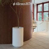 植木鉢 おしゃれ 大型 アユラニ トールパトン M 幅42cm 高さ70cm 鉢カバー 白 ホワイト ファイバーセメント製 寒冷地対応 北欧 屋外 室内 兼用 観葉植物用 サボテン 特大 ガーデニング ベランダ 玄関 インテリア プランター 深型