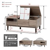 センターテーブル コスメテーブル ドレッサー ミラー付き 収納 ロータイプ 幅95cm ローテーブル 2WAY おしゃれ 姫系 かわいい コンパクト ミニドレッサー 一面鏡 鏡台 化粧台 フェミニン 女の子 机 ブラウン ホワイト 白 リビングテーブル
