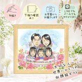 ギフト 結婚10周年 似顔絵 名入れ プレゼント 手描き 贈り物 結婚10周年 結婚記念日 記念日 お祝い 大人数 夫婦 両親 家族 お母さん お父さん 下書き確認 名入れ 修正無料 似てる 親孝行 そっくり 一生もの 思い出 10周年 感謝 記念 クリスマス 二次会 披露宴 結婚祝い 米寿祝い 傘寿祝い バレンタインデー お祝い返し 色紙 ホワイトデー オリジナル