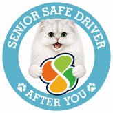 カーサイン 高齢者マーク SENIOR SAFE DRIVER チンチラ ステッカー シール 直径13cm 肉球 日本製 車