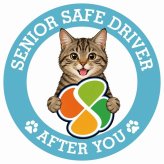 カーサイン 高齢者マーク SENIOR SAFE DRIVER キジトラ ステッカー シール 直径13cm 肉球 日本製 車